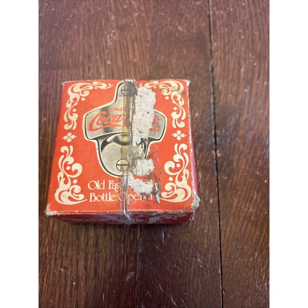 Coca Cola Old Fashioned Bottle Opener Wall Mount Metal & Box, No‎ Screws